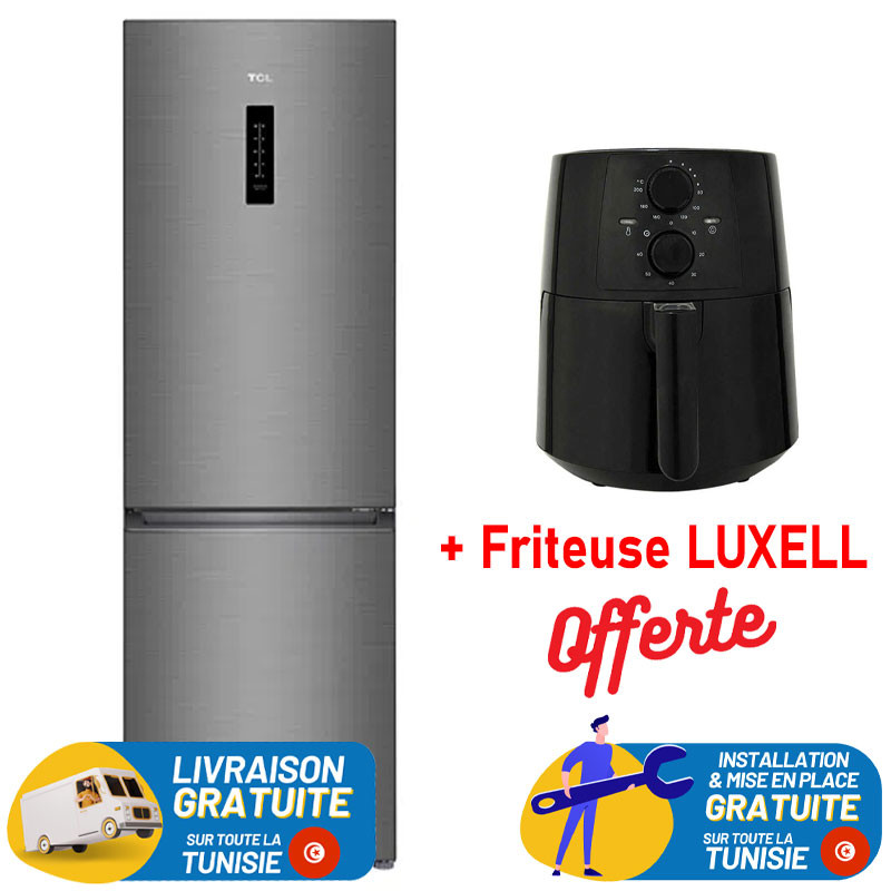 TCL No Frost COMBINE 318 Litres INOX