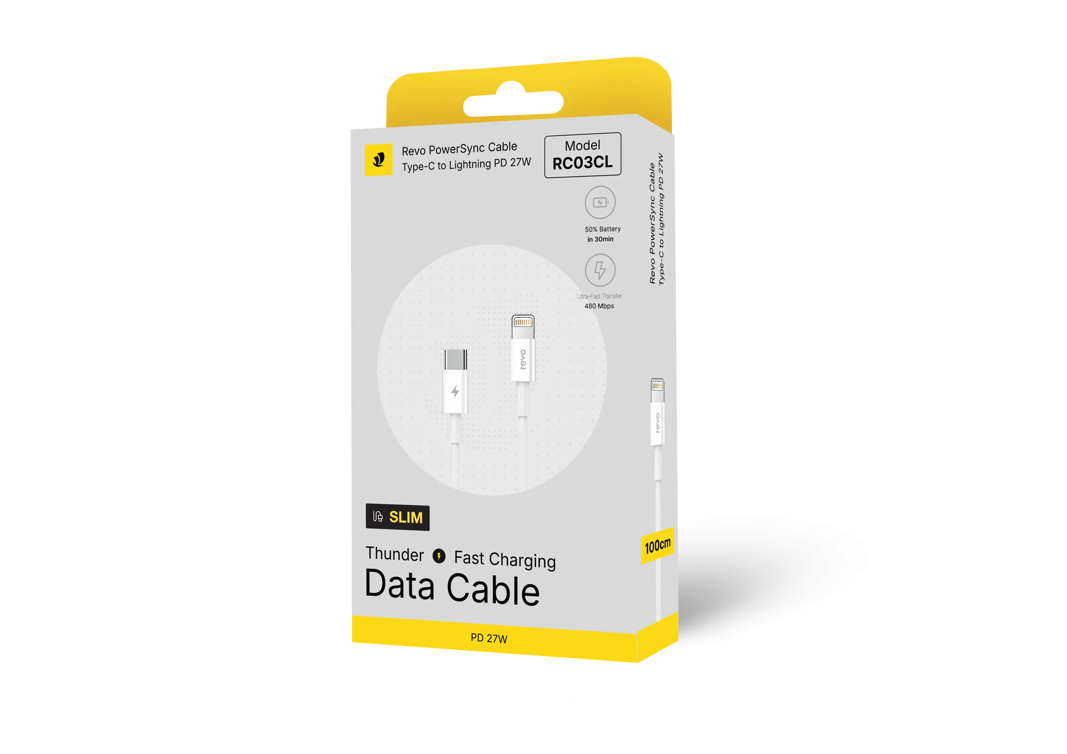 Câble USB type-c vers lightning 27w