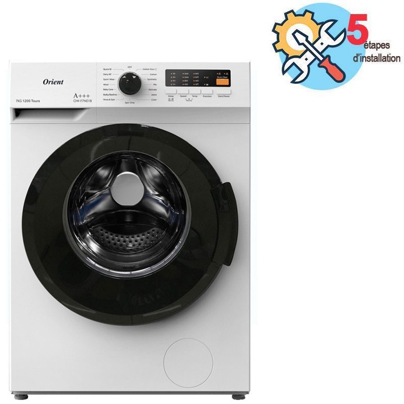 Lave Linge Frontal ORIENT OW-F7V03B 7Kg
