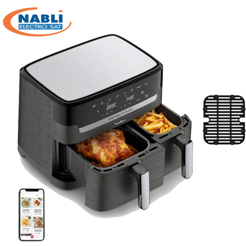 AIR FRYER MOULINEX DUAL EASY FRY+GRILL 8,3L 2700W DIGITAL EZ905B2
