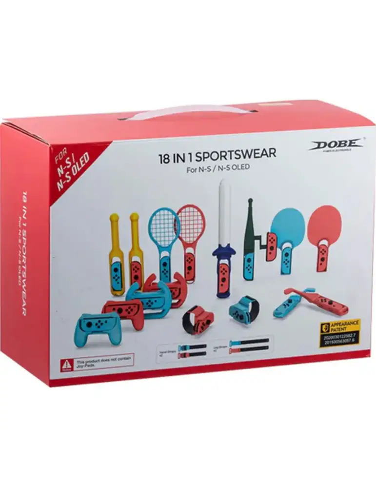 Nintendo Pack D'Accessoires De Sport 18 en 1 Pour Switch Switch OLED Dobe