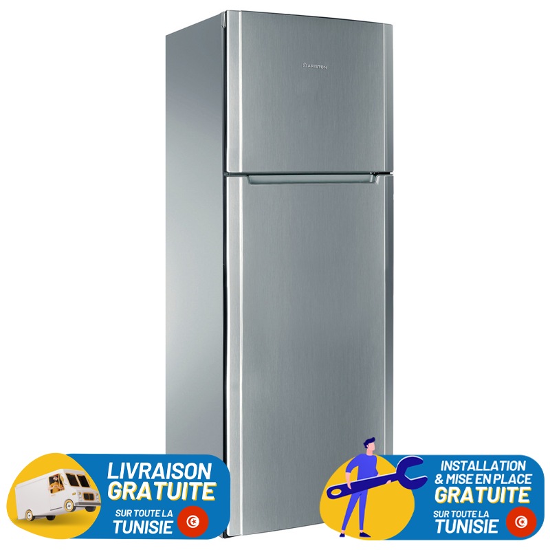 ARISTON NO FROST DOUBLE PORTES 385 Litres / INOX