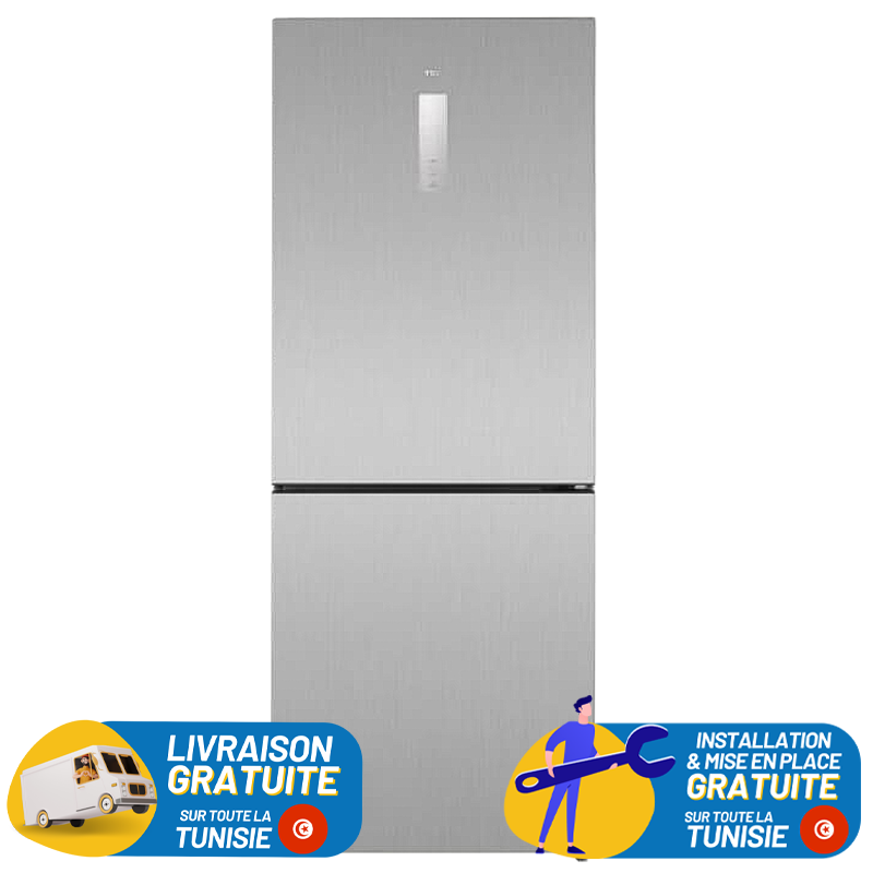 TCL No Frost Combine INVERTER Combiné 401 Litres INOX