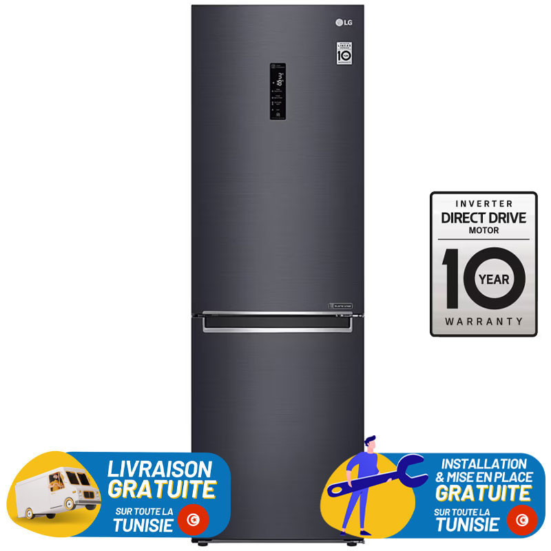 LG No Frost INVERTER Combiné 341 Litres / MATTE