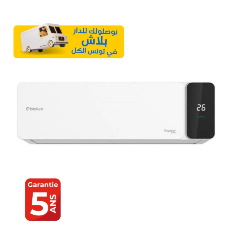 BIOLUX TROPICALISÉ / SMART / 12000 BTU / FROID / ON/OFF / GARANTIE 5 ANS