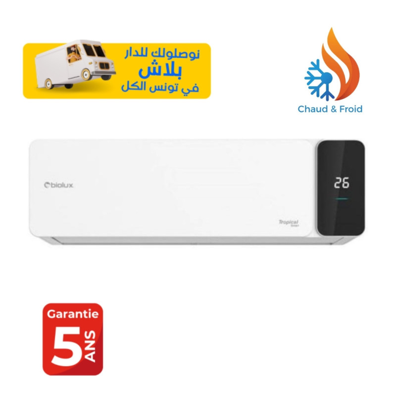 BIOLUX 9000BTU CHAUD/FROID SMART INVERTER / GARANTIE 5ANS