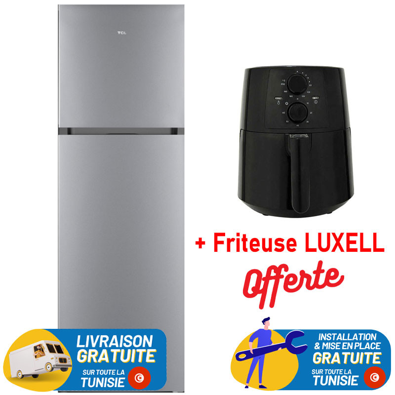 TCL No Frost INVERTER Double Portes 420 Litres + Friteuse LUXELL