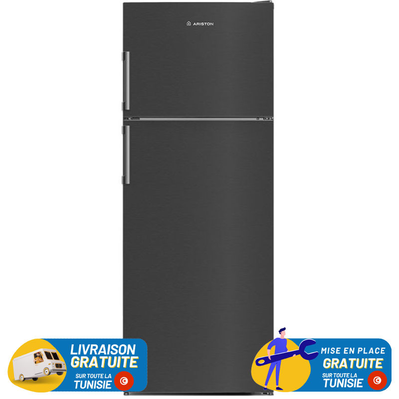 ARISTON No Frost INVERTER Double Portes 406 Litres / Dark Inox