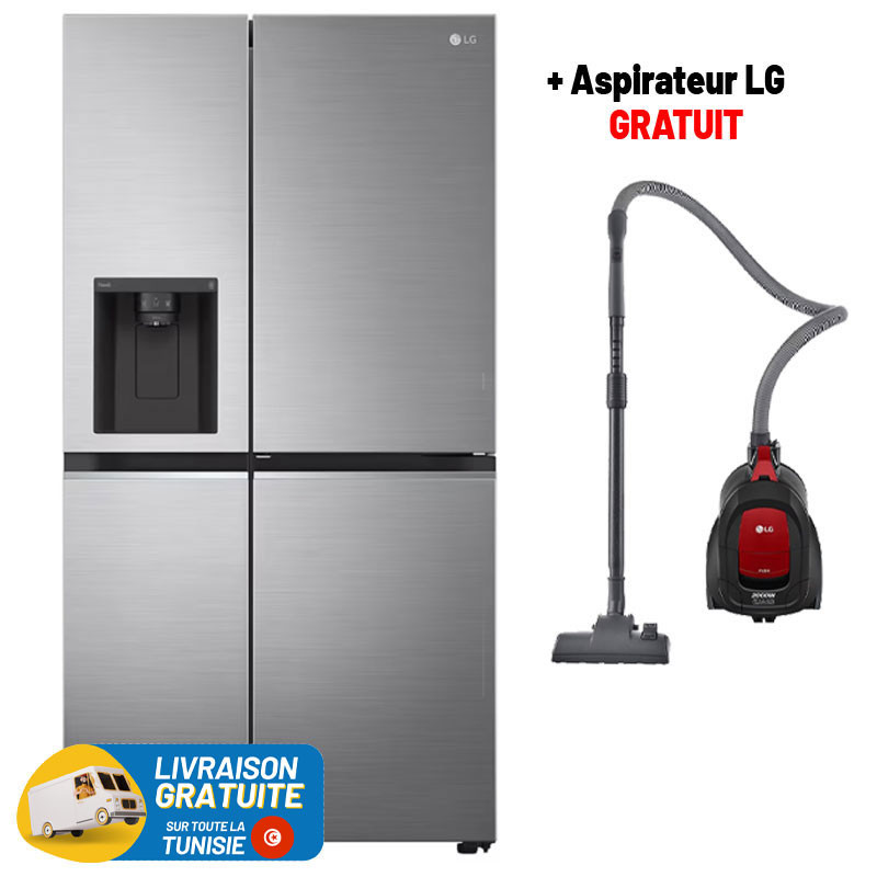 LG No Frost SIDE BY SIDE INVERTER 617 Litres / + Aspirateur