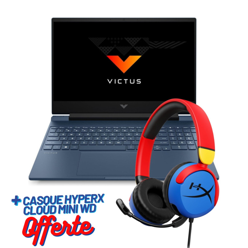 HyperX Gamer HP Victus Gaming Laptop 15-Fa1006nk I5-13420H SSD Windows 11 + CASQUE Cloud